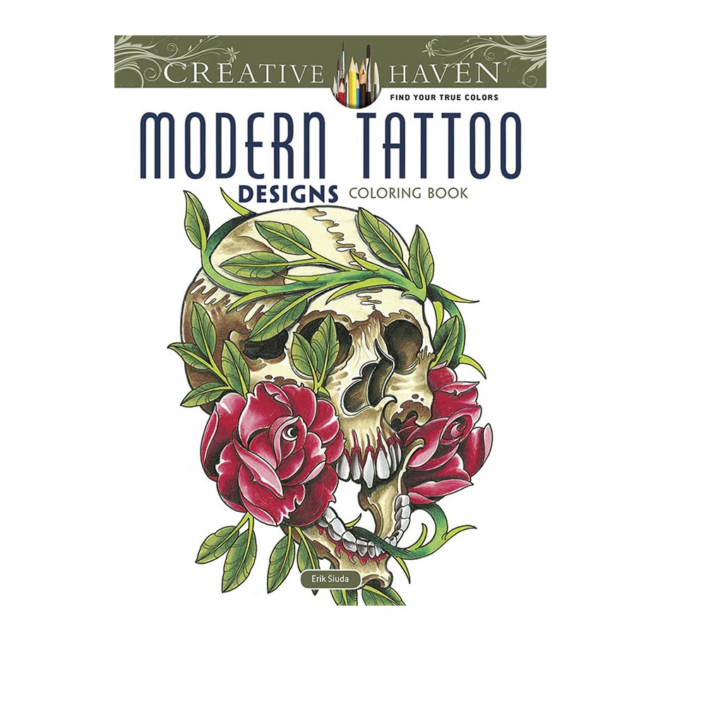 Dover, Coloring Books, Art & School, 3932, Modern Tattoos